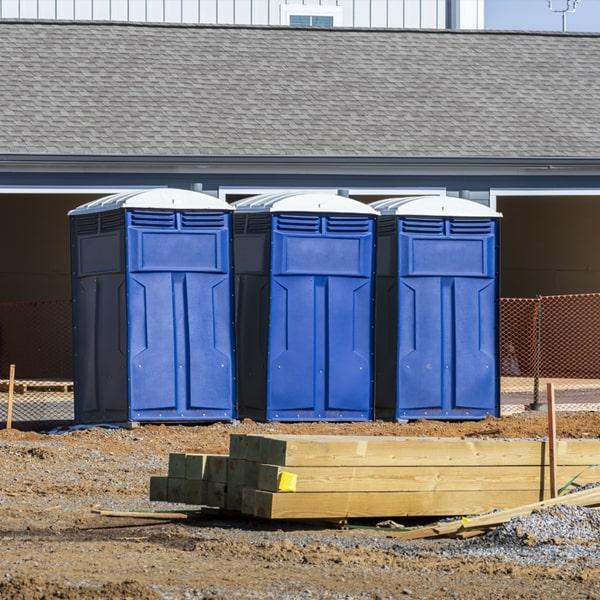 Heavy-duty construction site porta potty in Utica, New York State